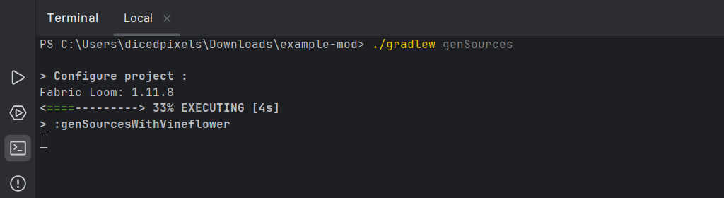  Task in Terminal